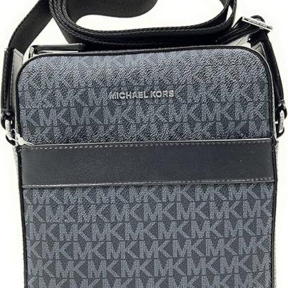 Michael Kors Men's Medium Crossbody Leather Cooper Flight Bag  - Admiral Blue - Picture 4 of 6